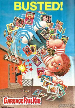 1986 Topps gpk GARBAGE PAIL KIDS #6 Original Retail Display box POSTER wow! 