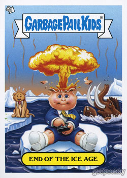 2012 GARBAGE PAIL KIDS BNS1 ADAM BOMB THRU HISTORY SILVER PARALLEL CARD NEW S