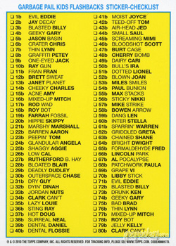 Garbage Pail Kids Topps Sticker 2011 Flashback Series 2 Yellow Blasted Billy II