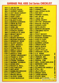 Health Hazard 1987 UK Garbage Pail Kids 3rd Series Card 99b Picky MICKEY 