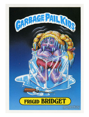 1986 Garbage Pail Kids 3 Giant Stickers 1st Series Unstitched Mitch,Frigid Bridg 